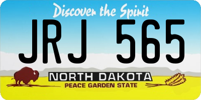 ND license plate JRJ565