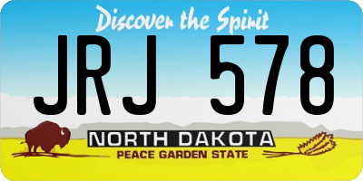 ND license plate JRJ578