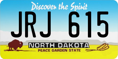 ND license plate JRJ615