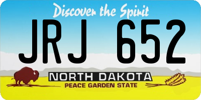 ND license plate JRJ652
