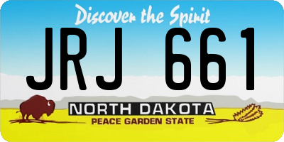 ND license plate JRJ661
