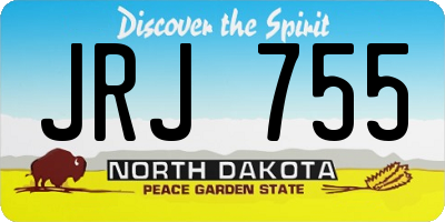 ND license plate JRJ755