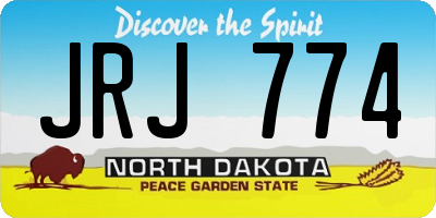 ND license plate JRJ774