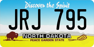 ND license plate JRJ795