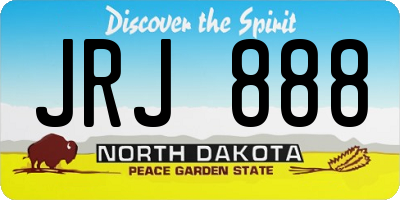 ND license plate JRJ888
