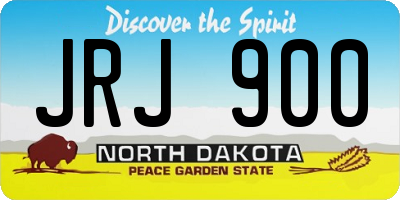 ND license plate JRJ900
