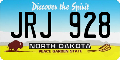 ND license plate JRJ928