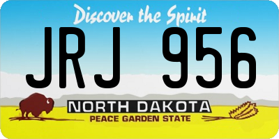 ND license plate JRJ956