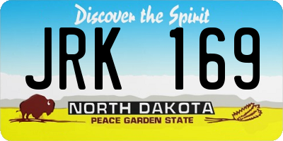 ND license plate JRK169