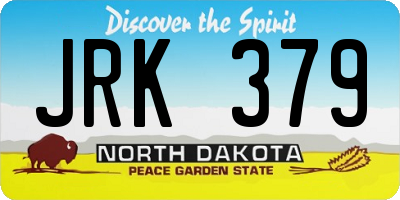 ND license plate JRK379