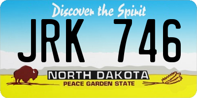 ND license plate JRK746
