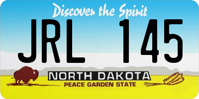ND license plate JRL145
