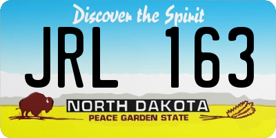ND license plate JRL163