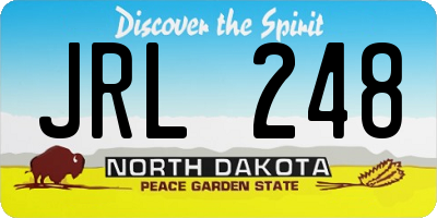 ND license plate JRL248