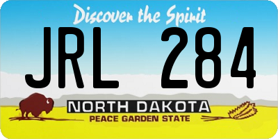 ND license plate JRL284