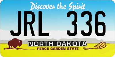 ND license plate JRL336