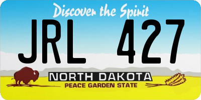 ND license plate JRL427