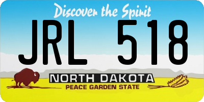 ND license plate JRL518