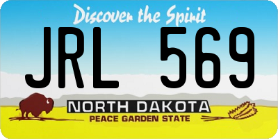 ND license plate JRL569