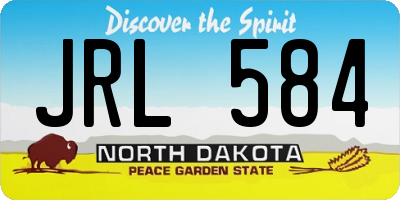 ND license plate JRL584