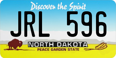 ND license plate JRL596