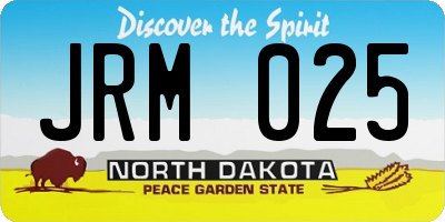 ND license plate JRM025
