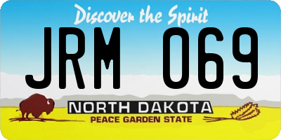 ND license plate JRM069