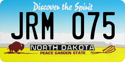 ND license plate JRM075