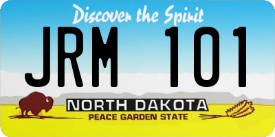 ND license plate JRM101