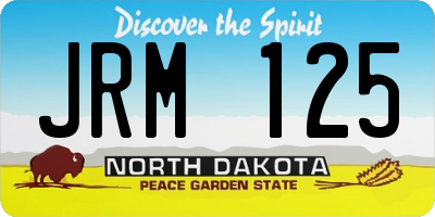 ND license plate JRM125