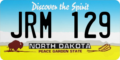 ND license plate JRM129