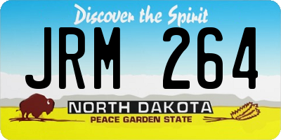 ND license plate JRM264