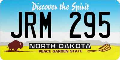 ND license plate JRM295