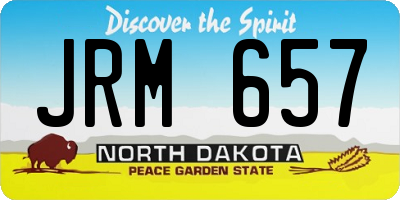ND license plate JRM657