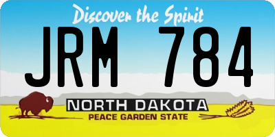 ND license plate JRM784