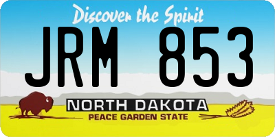 ND license plate JRM853