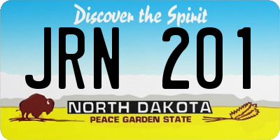 ND license plate JRN201