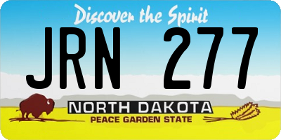 ND license plate JRN277