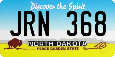 ND license plate JRN368