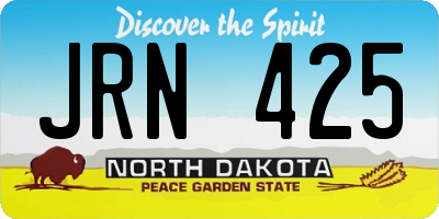 ND license plate JRN425