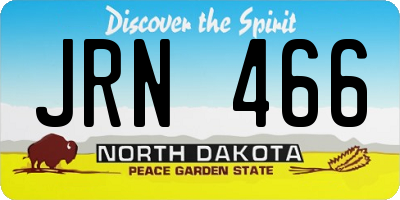 ND license plate JRN466