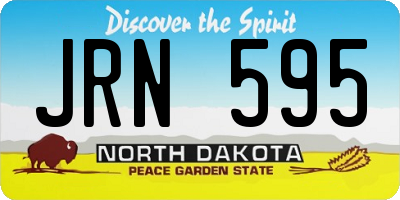 ND license plate JRN595