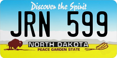 ND license plate JRN599