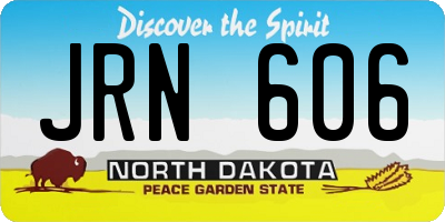 ND license plate JRN606