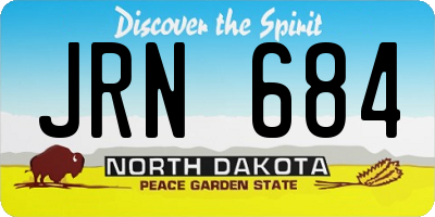 ND license plate JRN684