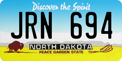 ND license plate JRN694