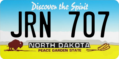 ND license plate JRN707