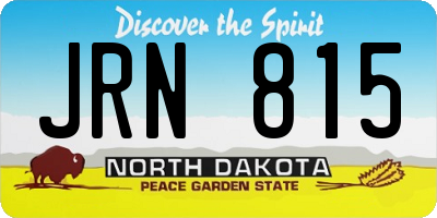 ND license plate JRN815