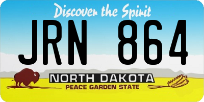 ND license plate JRN864