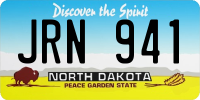 ND license plate JRN941